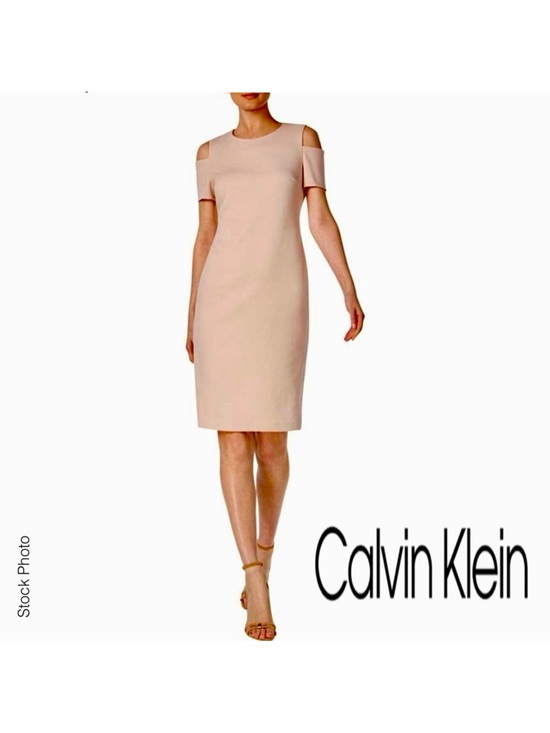 Calvin Klein Dresses & Skirts - NWT Calvin Klein Cold-Shoulder Lined Sheath Dress Blush (8)